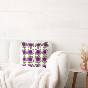 Lavender shade flowers  throw pillow