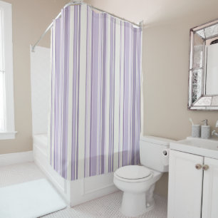 Lavender Shades Soft Ivory Stripes
