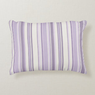Lavender Shades Soft Ivory Stripes Accent Pillow