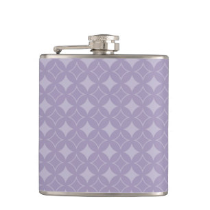 Lavender shippo pattern hip flask