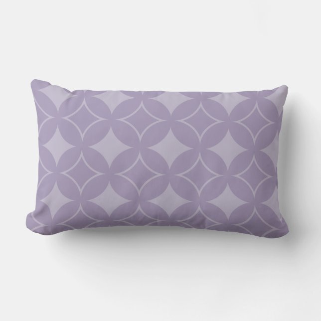 Lavender shippo pattern lumbar pillow (Front)
