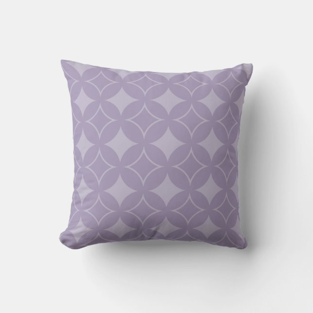 Lavender shippo pattern throw pillow (Front)