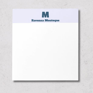 Lavender Simple Personalized Name Letter Monogram Notepad