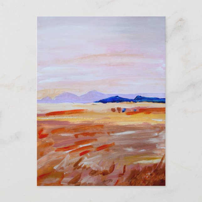 Lavender Sky Desert Landscape Postcard (Front)