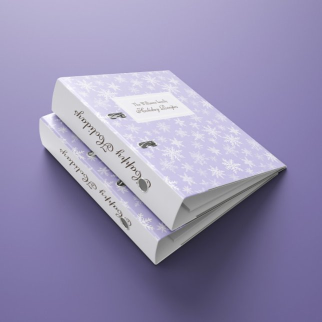 Lavender Snowflakes Holiday Family Binder (Creator Uploaded)