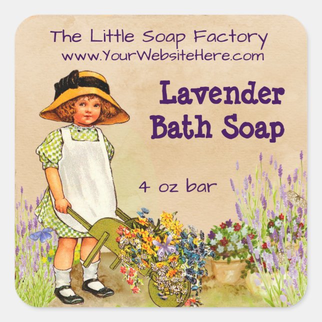 Lavender Soap and Bath Products Label - 1 (Front)