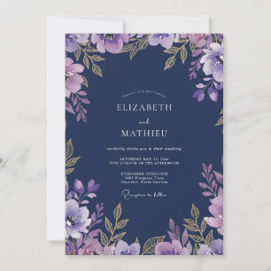 Lavender Soft Botanical Wedding Invitation