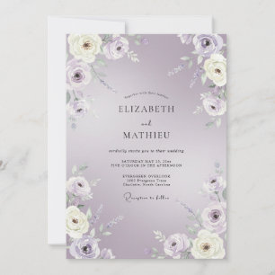 Lavender Soft Flourish Wedding Invitation
