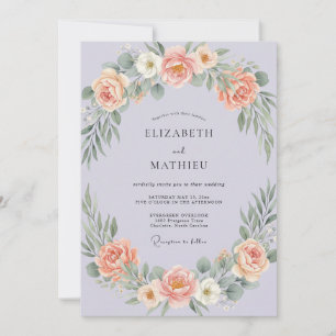 Lavender Sophisticated Spring Wedding Invitation