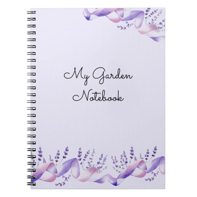 Lavender Sprigs My Garden Notebook (Front)