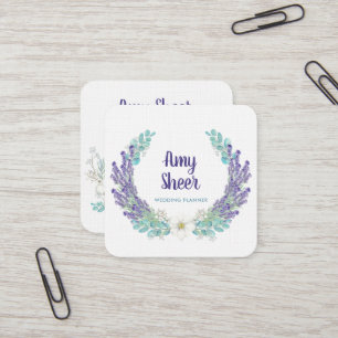 Lavender Square Wedding Planner Business Card