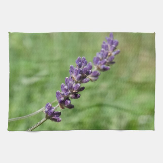 Lavender Stalk Photo  Tea Towel (Horizontal)