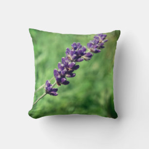 Lavender Stalk Photo Throw Cushion