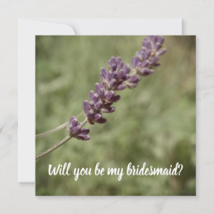 Lavender stalk,  Will you be my flowergirl card