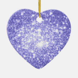 Lavender Stars Ceramic Ornament