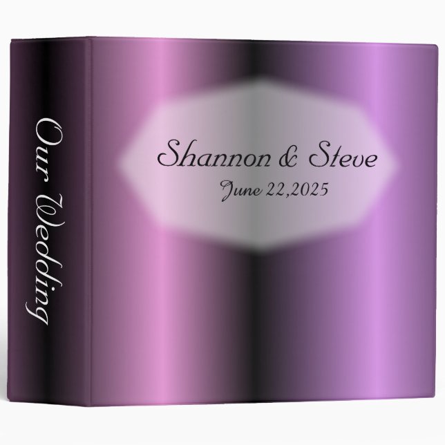 Lavender Stripe Wedding Binder (Front/Spine)