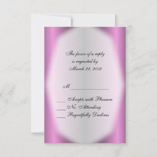 Lavender Stripe Wedding RSVP Card