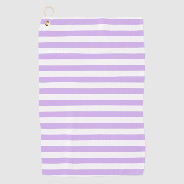 Lavender Striped Golf Towel (Front)