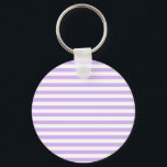 Lavender Striped Keychain<br><div class="desc">Pastel purple and white stripes</div>