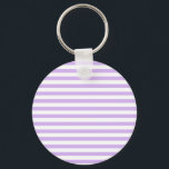 Lavender Striped Keychain<br><div class="desc">Pastel purple and white stripes</div>