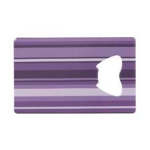 Lavender stripes credit card bottle opener