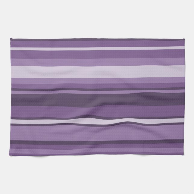 Lavender stripes kitchen towel (Horizontal)
