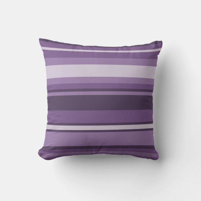 Lavender stripes throw pillow (Front)