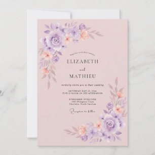 Lavender Sublime Spring Wedding Invitation