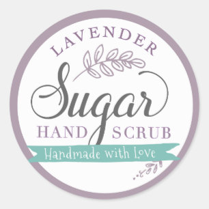Lavender Sugar Scruter Étiquettes Custom Mason Jar