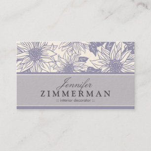 Lavender Sunflowers Floral Business Card