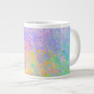 Lavender Sunrise Pastel Neon Alcohol Ink Abstract Large Coffee Mug