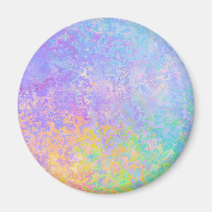 Lavender Sunrise Pastel Neon Alcohol Ink Abstract Magnet