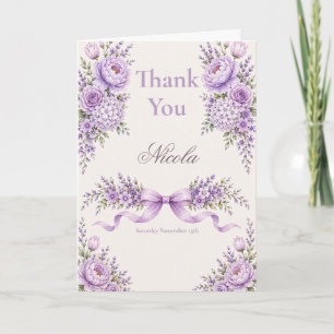 Lavender Sweet Sixteen Thank You Card