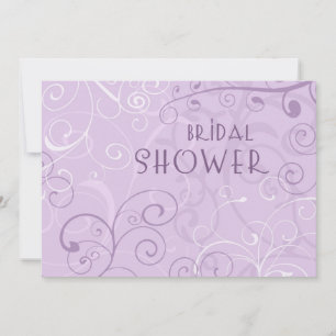 Lavender Swirls Bridal Shower Invitation Cards