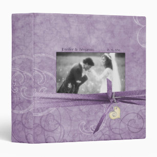 Lavender Swirls Wedding Binder