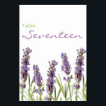 Lavender Table Number<br><div class="desc">Help your guests find their seats in style with matching table number cards! 

Designed to coordinate with the rest of my Lavender wedding stationery collection</div>