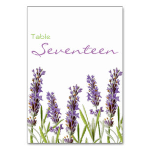 Lavender Table Number