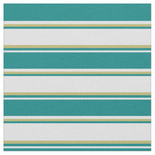 Lavender, Teal, and Dark Khaki Pattern Fabric