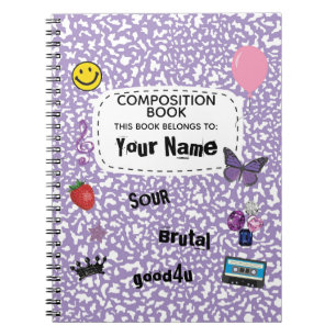 Lavender Teenage Dream Composition Spiral Notebook