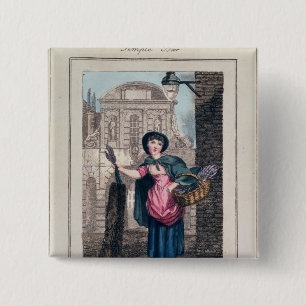 Lavender, Temple Bar, from 'Cries of London' 2 Inch Square Button