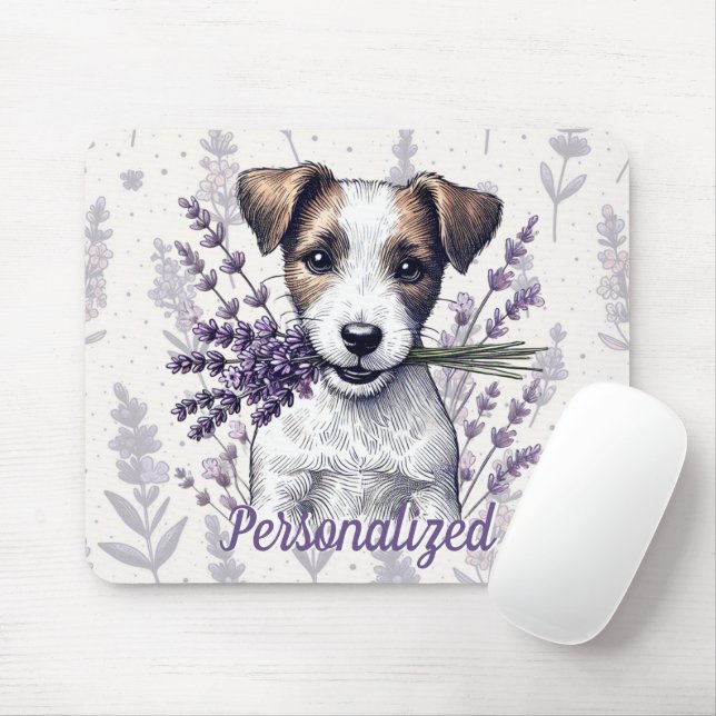 Lavender Terrier Love Mouse Pad (With Mouse)