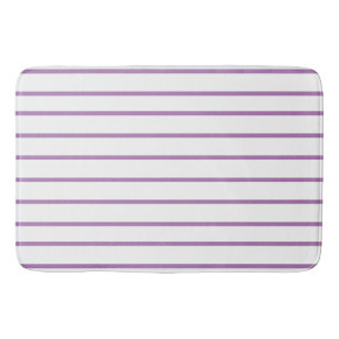Lavender thin stripe pattern bath mat