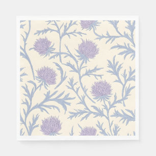 Lavender Thistle Floral Flower Pattern Napkin