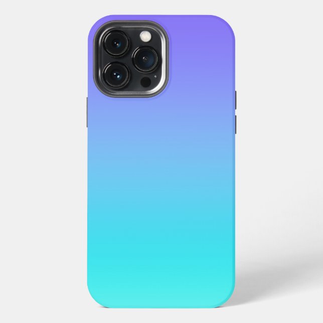 Lavender to Aqua Teal Gradient iPhone Case (Back)