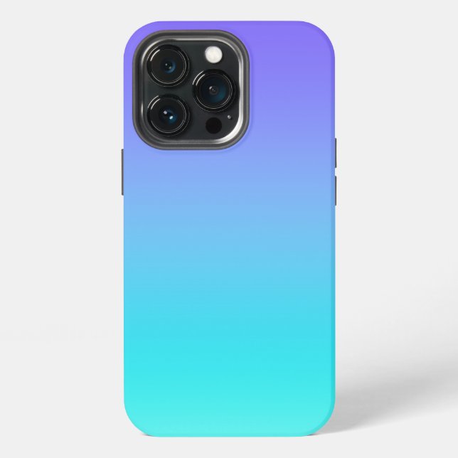 Lavender to Aqua Teal Gradient iPhone Case (Back)