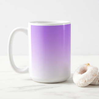 Lavender to White Ombre Gradient Pattern Coffee Mug