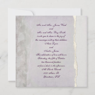 Lavender Torn Edge Invitation