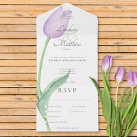 Lavender Tulip Solo Purple Modern Dinner