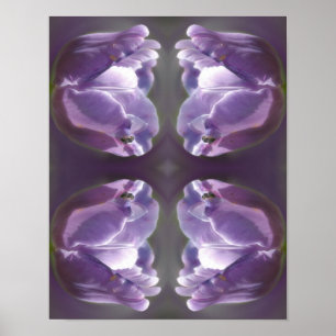 Lavender Tulip With Tiny Bee Abstract Poster