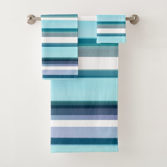 Lavender Turquoise Aquarelle Bandes (En situation)